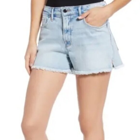 Good American The Cut Off Light Blue High Rise Denim Shorts in Blue365 Size 2/26 - Picture 1 of 7